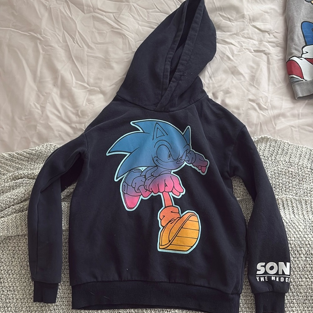 H&M boys sonic hoodie size 6X-7